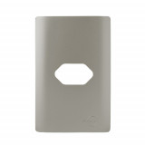 Placa p/ 1 Tomada Horizontal 4x2 - Novara Aço